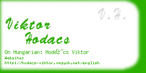 viktor hodacs business card